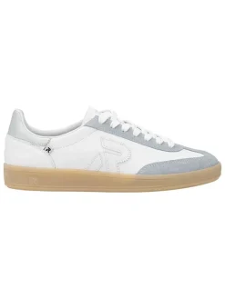 Skórzane sneakersy w kolorze biało-błękitnym
