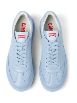 Skórzane sneakersy w kolorze błękitnym