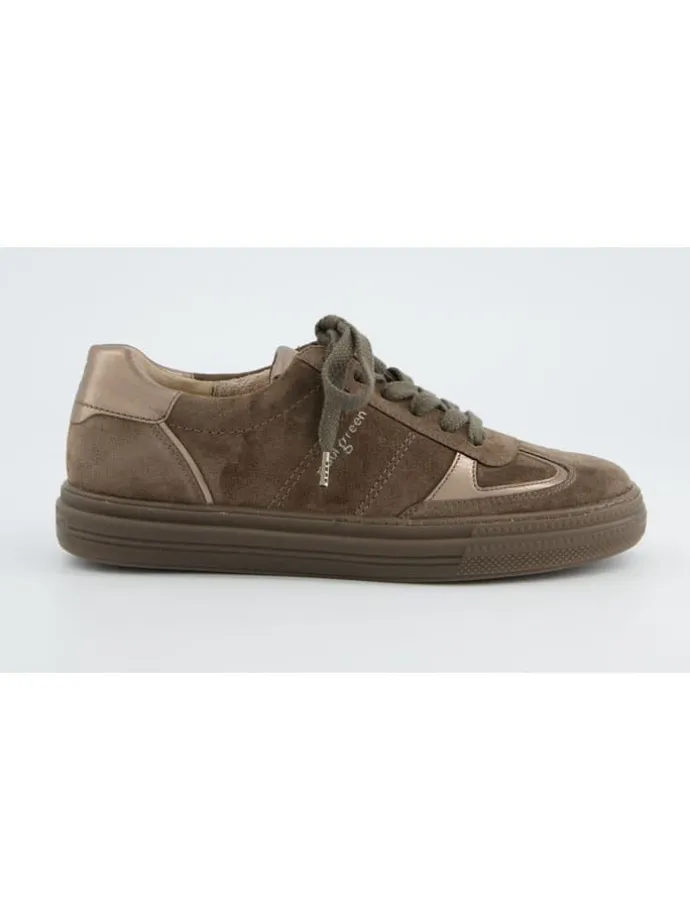 Skórzane sneakersy w kolorze brązowym