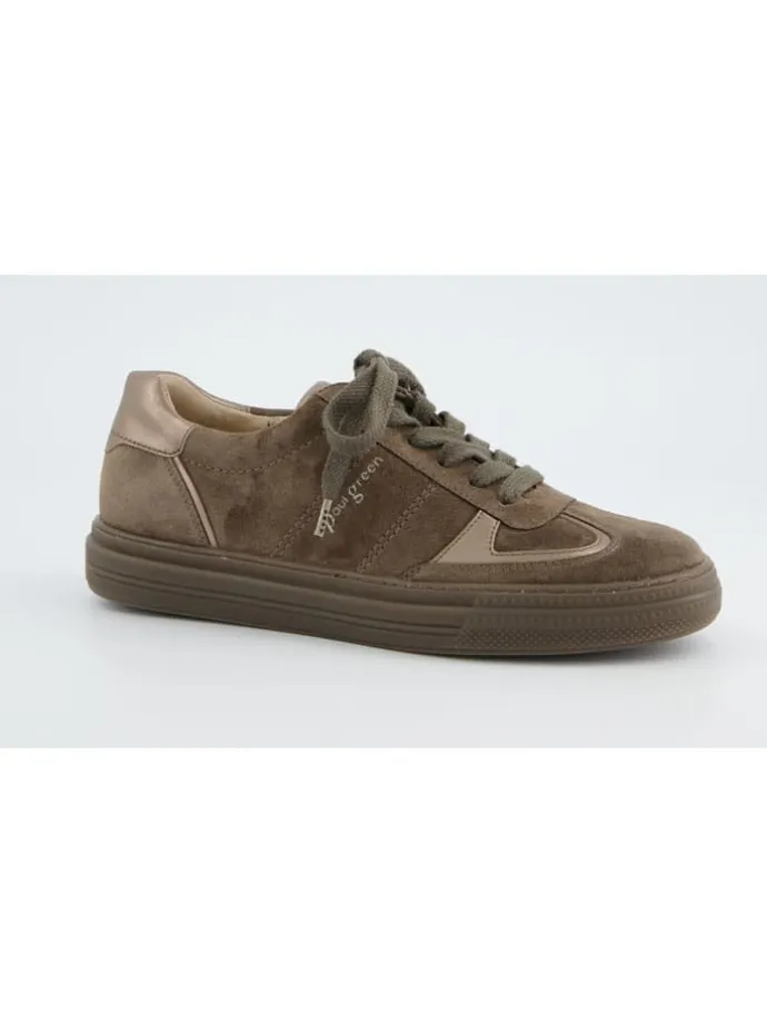 Skórzane sneakersy w kolorze brązowym