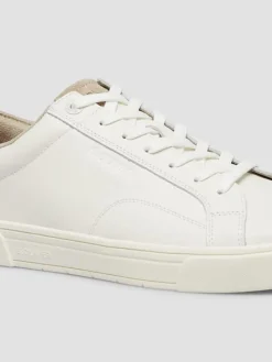 Skórzane sneakersy w kolorze białym