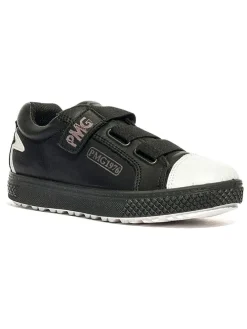 Skórzane sneakersy w kolorze czarnym