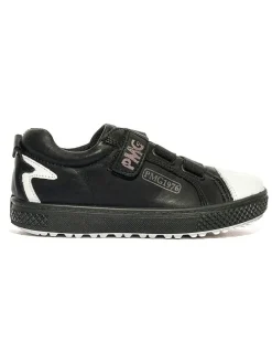 Skórzane sneakersy w kolorze czarnym