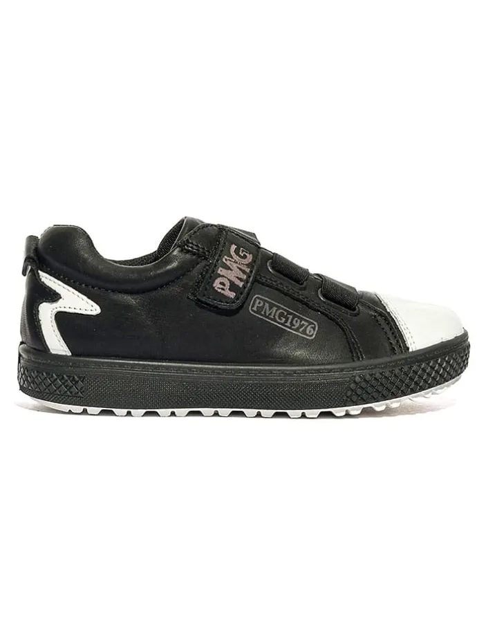 Skórzane sneakersy w kolorze czarnym