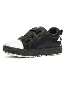 Skórzane sneakersy w kolorze czarnym