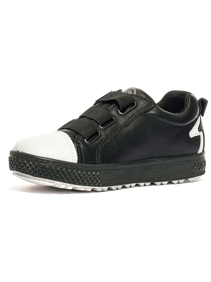 Skórzane sneakersy w kolorze czarnym