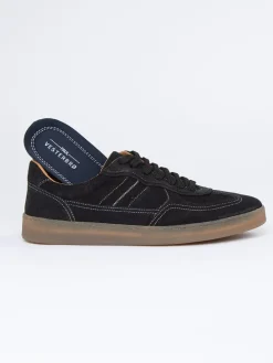 Skórzane sneakersy w kolorze czarnym