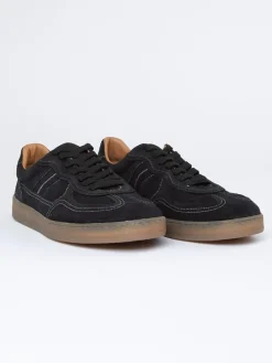 Skórzane sneakersy w kolorze czarnym