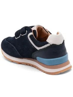 Skórzane sneakersy w kolorze granatowym