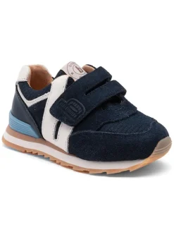 Skórzane sneakersy w kolorze granatowym