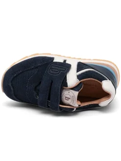 Skórzane sneakersy w kolorze granatowym