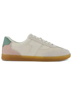 Skórzane sneakersy w kolorze jasnoróżowo-zielono-kremowym