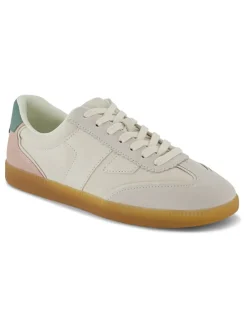 Skórzane sneakersy w kolorze jasnoróżowo-zielono-kremowym