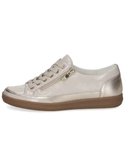 Skórzane sneakersy w kolorze kremowym