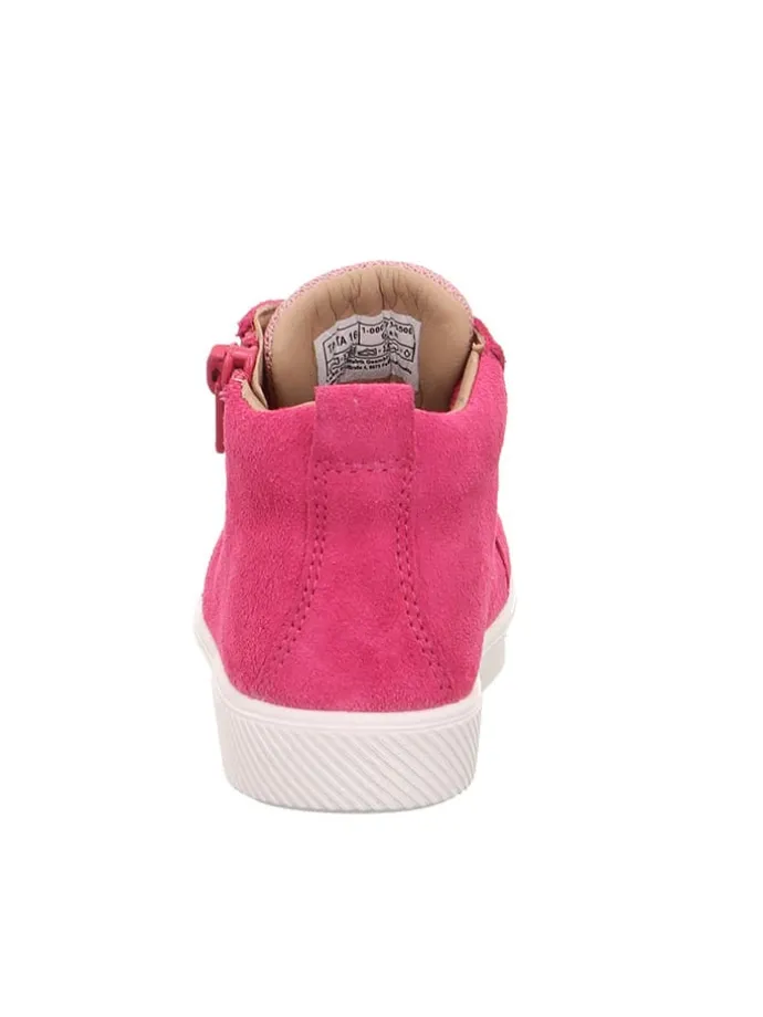 Skórzane sneakersy w kolorze różowym