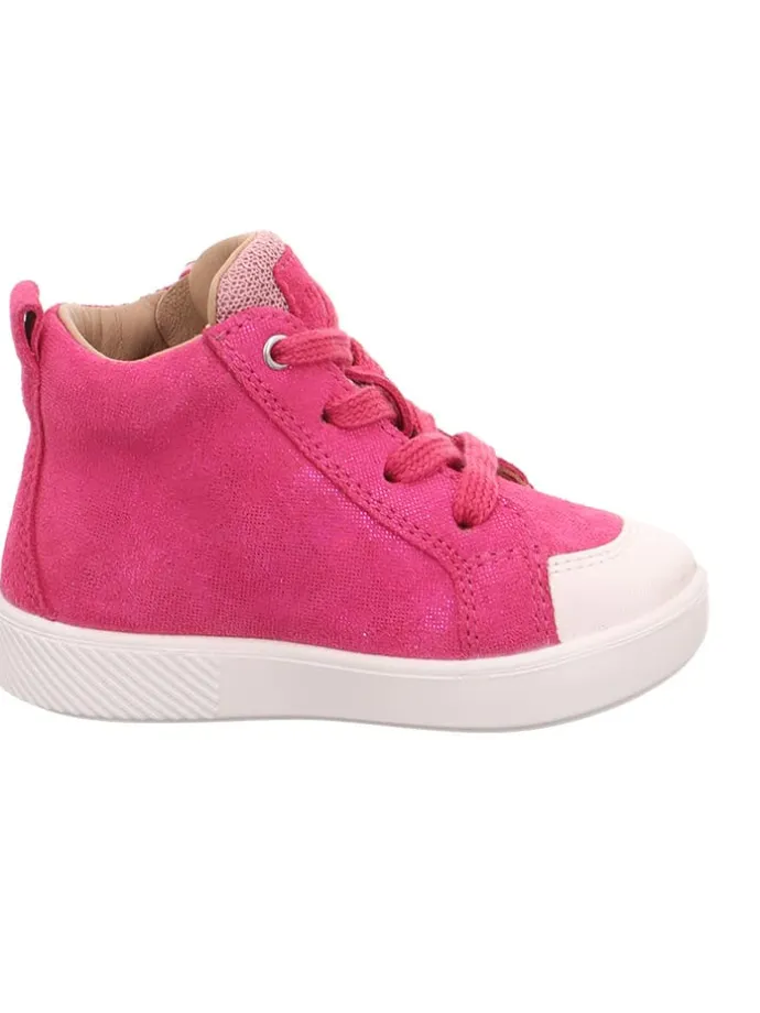 Skórzane sneakersy w kolorze różowym