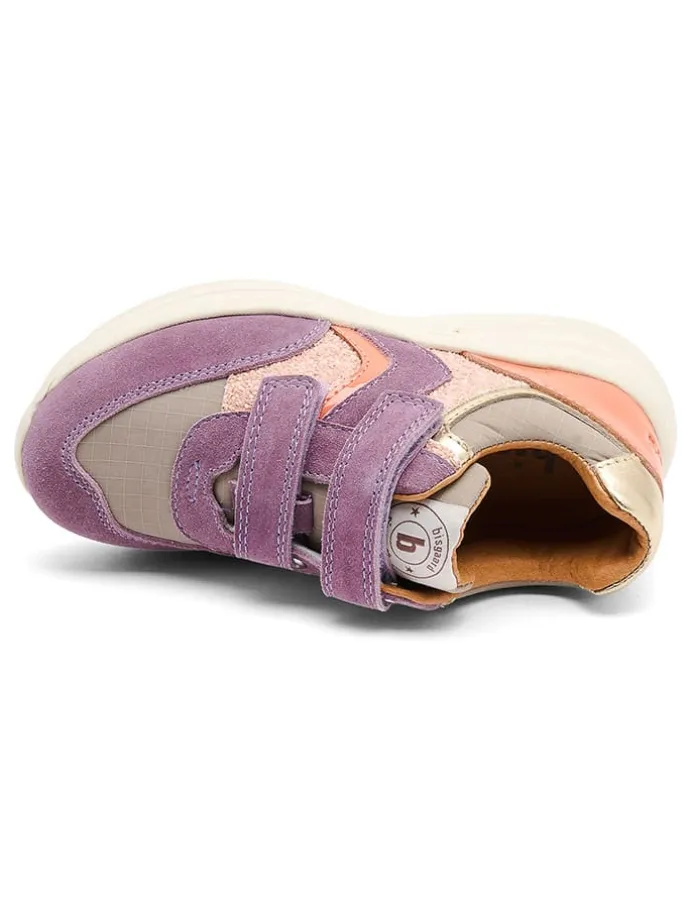 Skórzane sneakersy "Yuki" w kolorze fioletowo-pomarańczowym