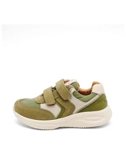 Skórzane sneakersy "Yuki" w kolorze khaki
