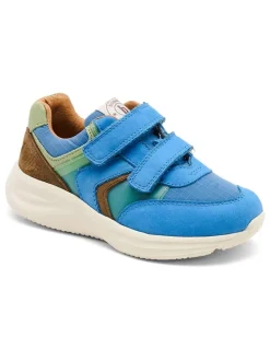 Skórzane sneakersy "Yuki" w kolorze niebiesko-oliwkowym