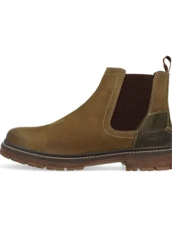 Skórzane sztyblety "Rex w kolorze khaki