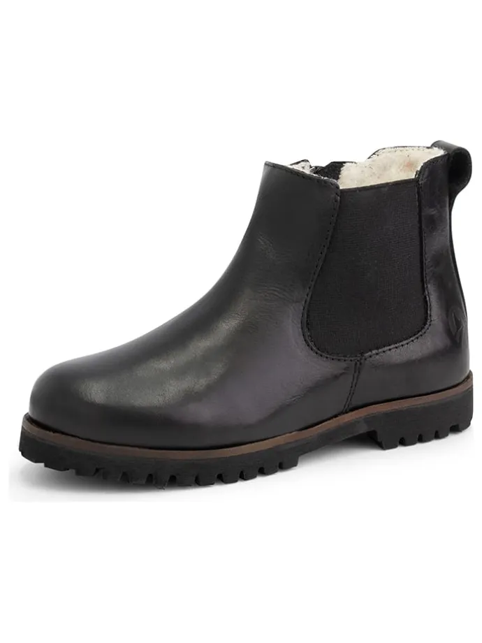 Skórzane sztyblety "Sel" w kolorze czarnym