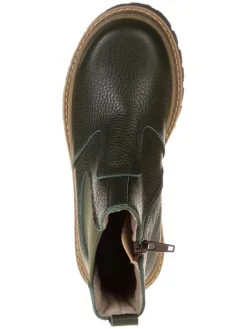 Skórzane sztyblety w kolorze khaki