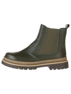 Skórzane sztyblety w kolorze khaki