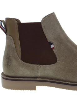 Skórzane sztyblety w kolorze khaki
