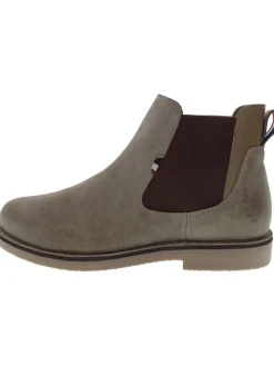 Skórzane sztyblety w kolorze khaki