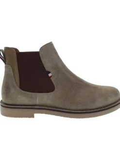 Skórzane sztyblety w kolorze khaki