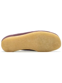 Skórzane trzewiki "Wallabee" w kolorze fioletowym