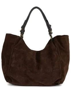 Skórzany shopper bag "Gimignano" w kolorze brązowym - 45 x 50 x 20 cm