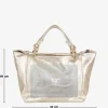 Skórzany shopper bag "Gimignano" w kolorze złotym - 45 x 50 x 20 cm
