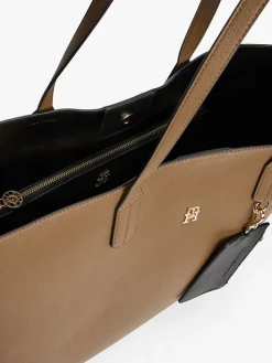 Skórzany shopper bag w kolorze jasnobrązowym - 51 x 33 x 15 cm
