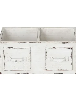 Skrzynia w kolorze białym - 30 x 14 x 16 cm