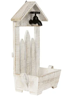 Skrzynka w kolorze kremowym na rośliny - 26 x 43 x 14 cm