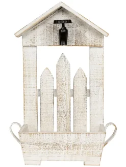 Skrzynka w kolorze kremowym na rośliny - 26 x 43 x 14 cm