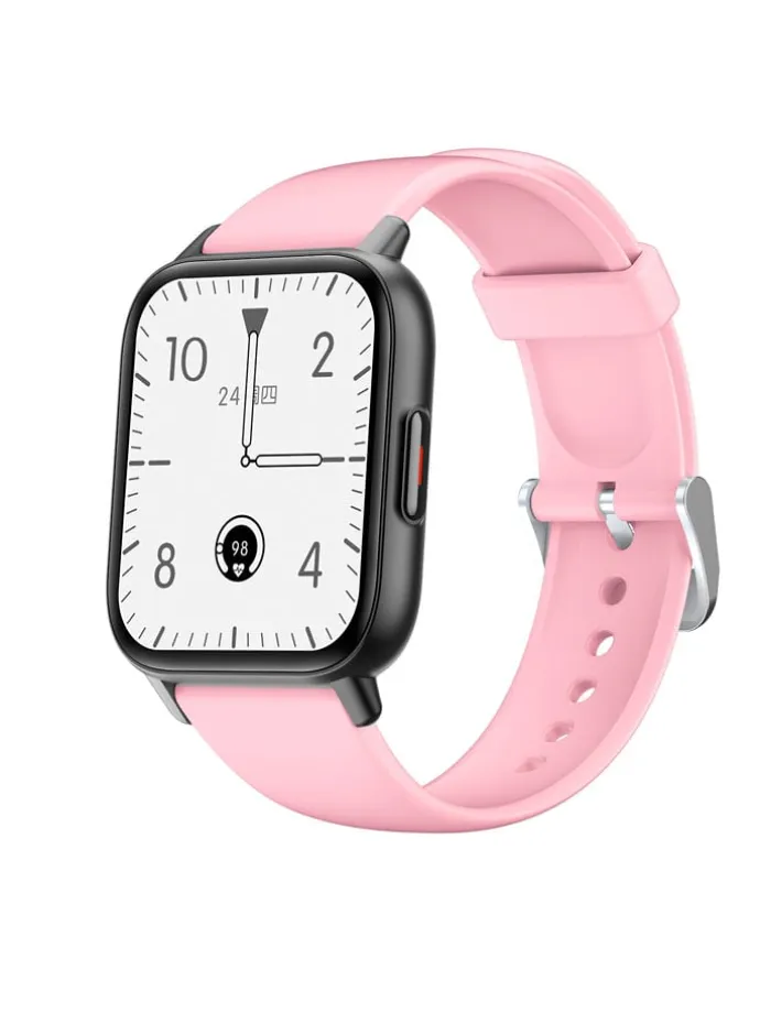 Smartwatch "QS16" w kolorze czarno-jasnoróżowym