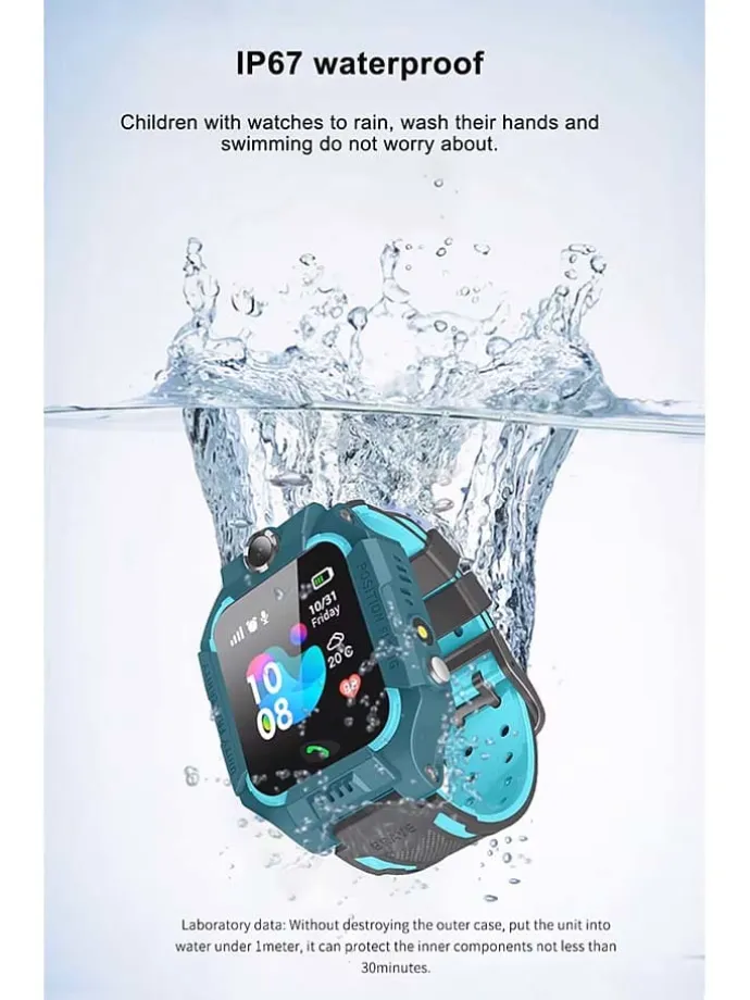 Smartwatch w kolorze zielono-niebieskim