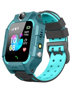 Smartwatch w kolorze zielono-niebieskim