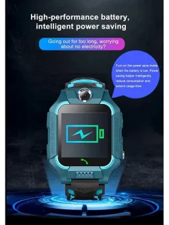 Smartwatch w kolorze zielono-niebieskim