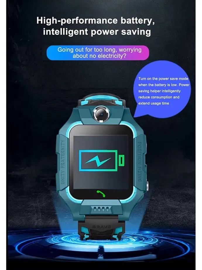 Smartwatch w kolorze zielono-niebieskim