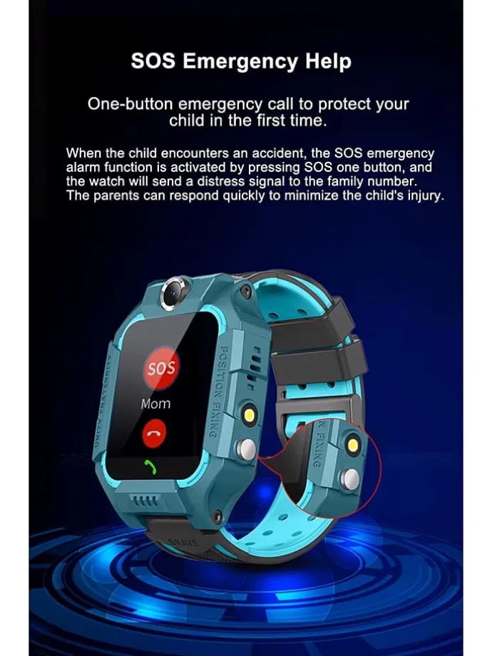 Smartwatch w kolorze zielono-niebieskim