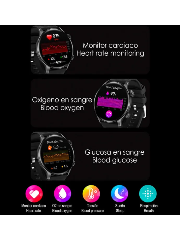 Smartwatch "ZW63" w kolorze złoto-kremowym