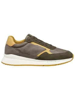 Sneakersy "Branthon" w kolorze oliwkowo-jasnobrązowym