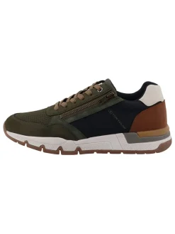 Sneakersy w kolorze oliwkowo-jasnobrązowym