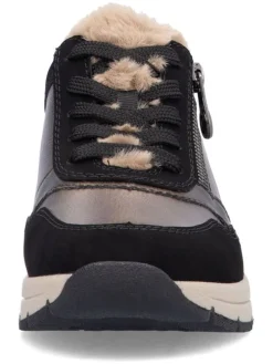 Sneakersy w kolorze złoto-jasnobrązowym na koturnie