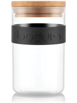 Słoik "Bistro" w kolorze czarno-beżowym - 600 ml
