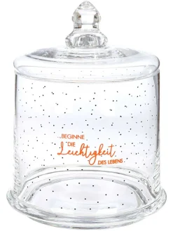 Słoiki (2 szt.) "Lightness" w kolorze pomarańczowym - wys. 18 x Ø 13 cm