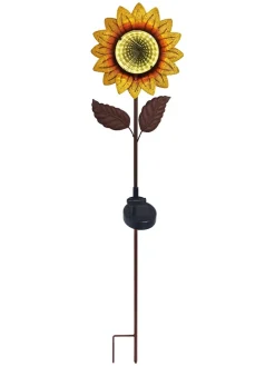 Solarna dekoracja ogrodowa "Sunflower" w kolorze żółtym - 18,8 x 84 x 4,5 cm